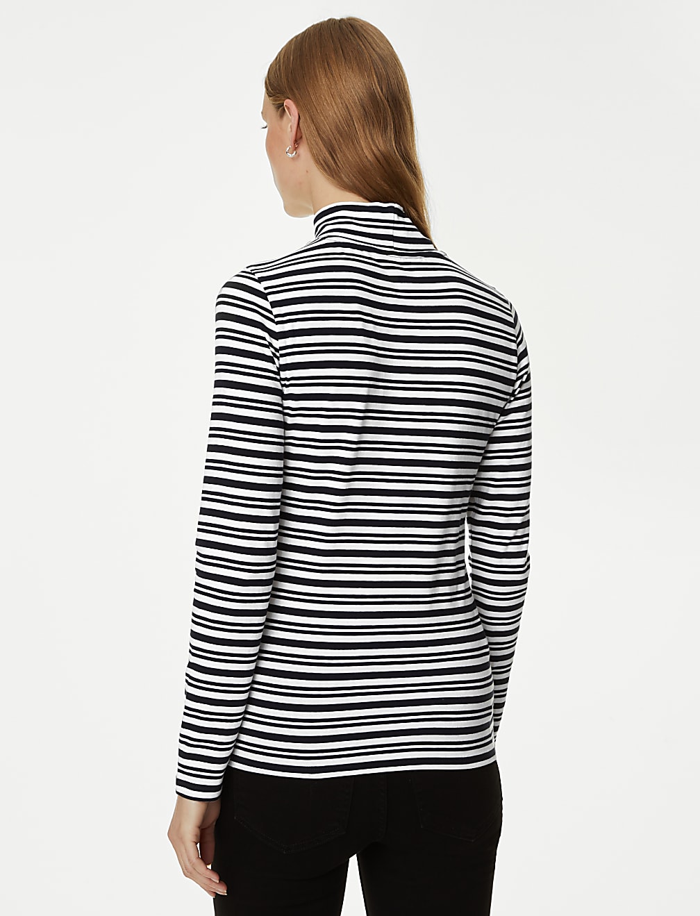 Cotton Rich Striped Slim Fit Top