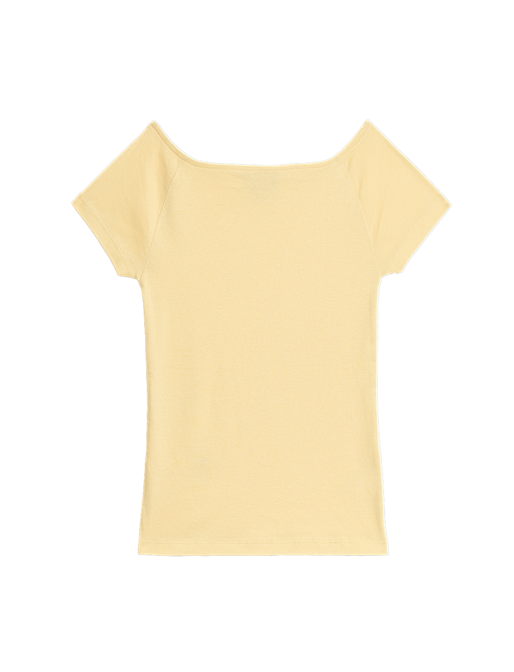 Pure Cotton Slim Fit Off The Shoulder Top