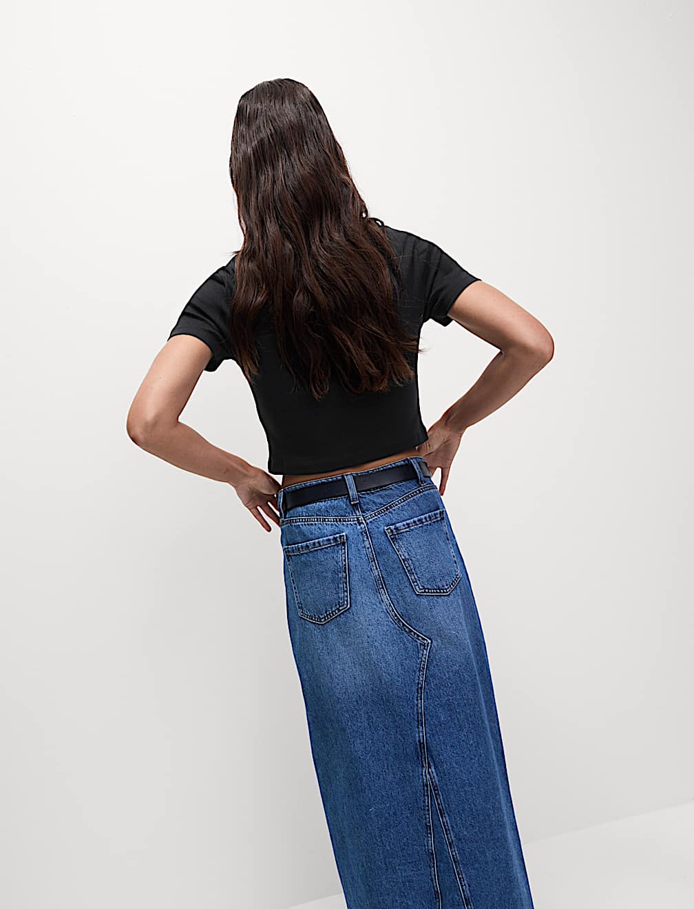 Pure Cotton Slim Fit Crop T-Shirt