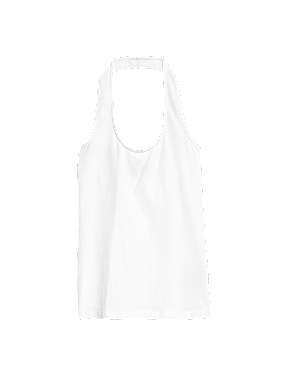 Cotton Rich Halter Neck Vest Top