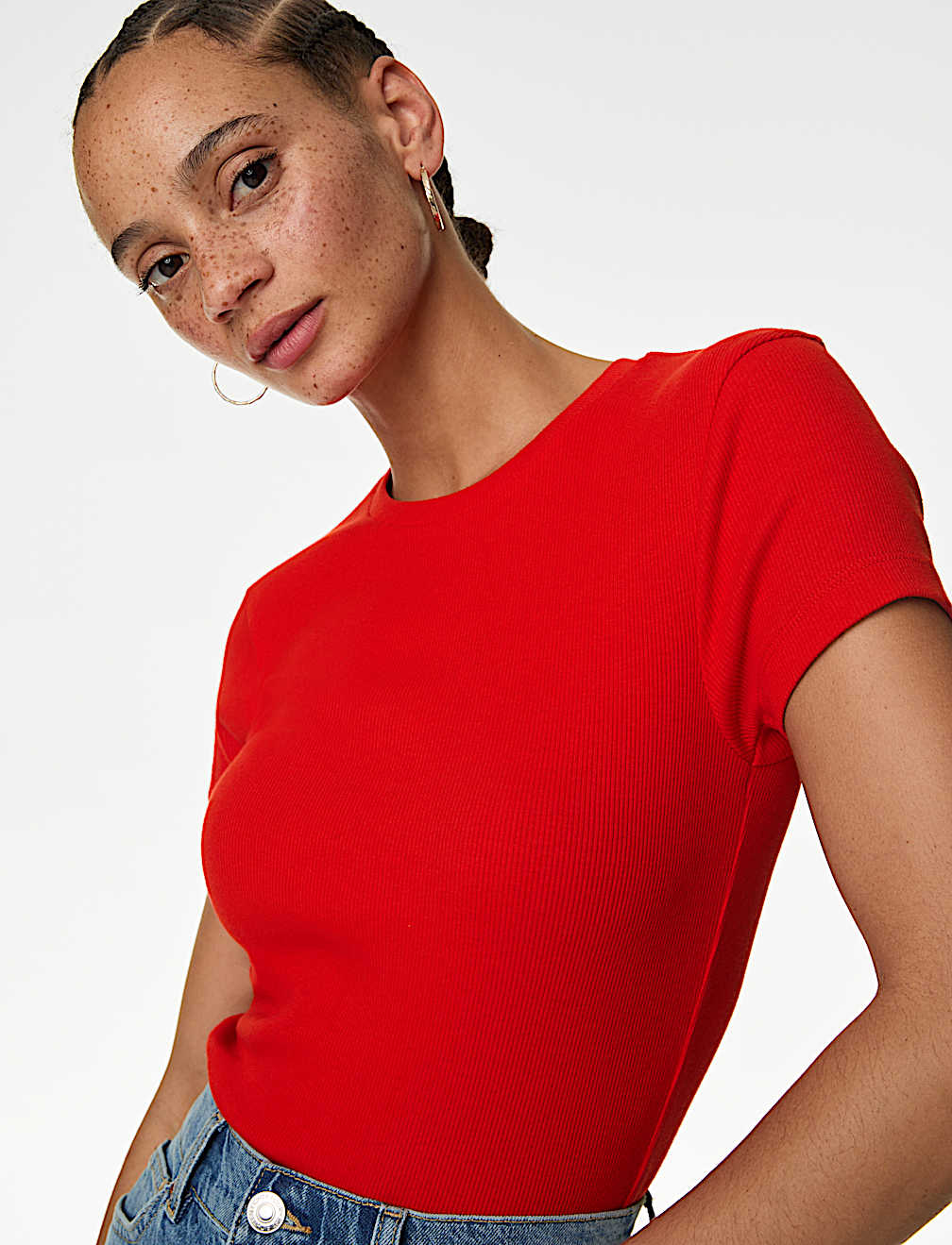 Cotton Rich Ribbed Slim Fit T-Shirt