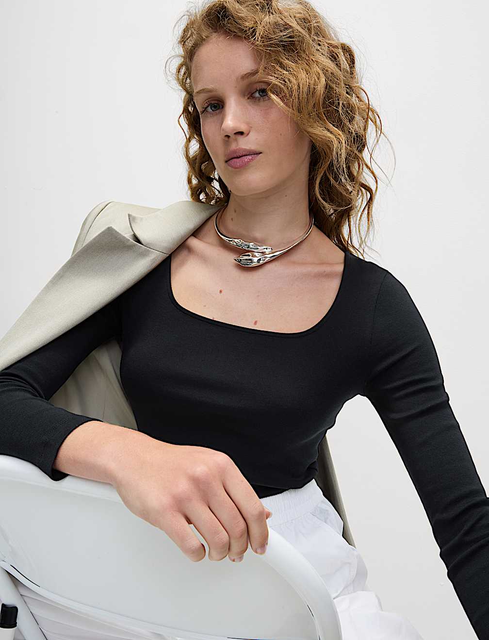 Pure Cotton Square Neck Top