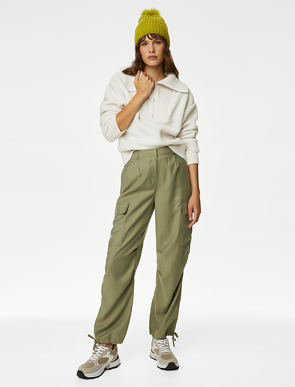 Textured Half Zip Sweatshirt