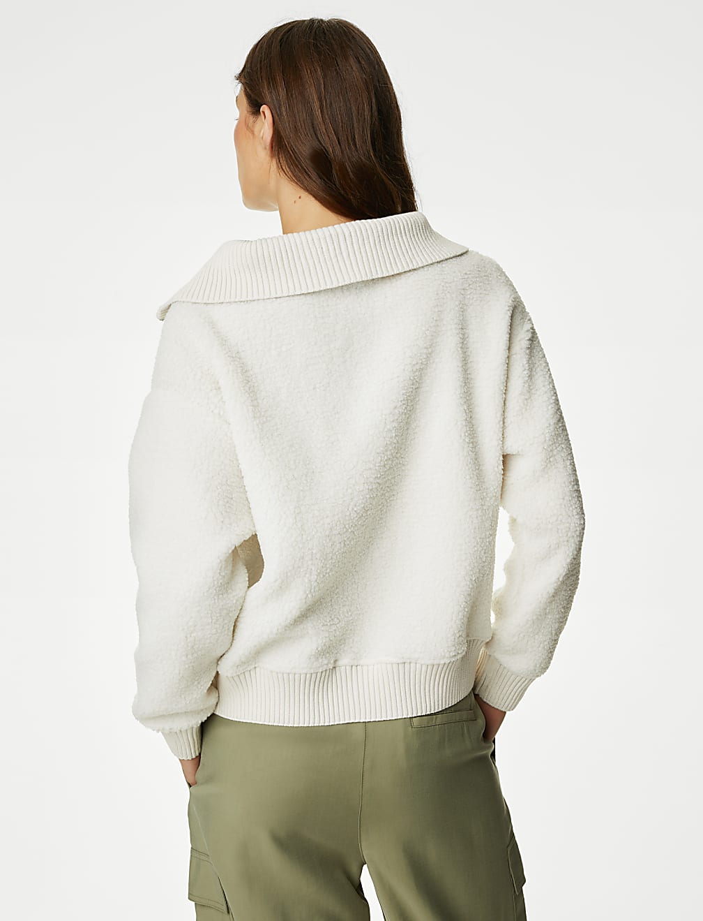 Textured Half Zip Sweatshirt