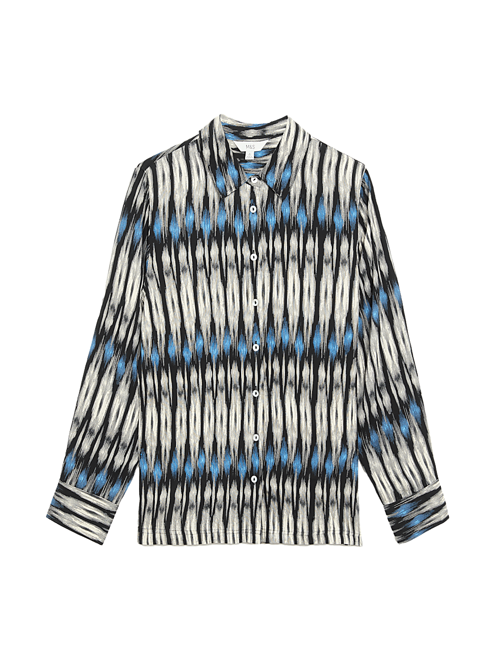 Printed Collared Button Through Shirt