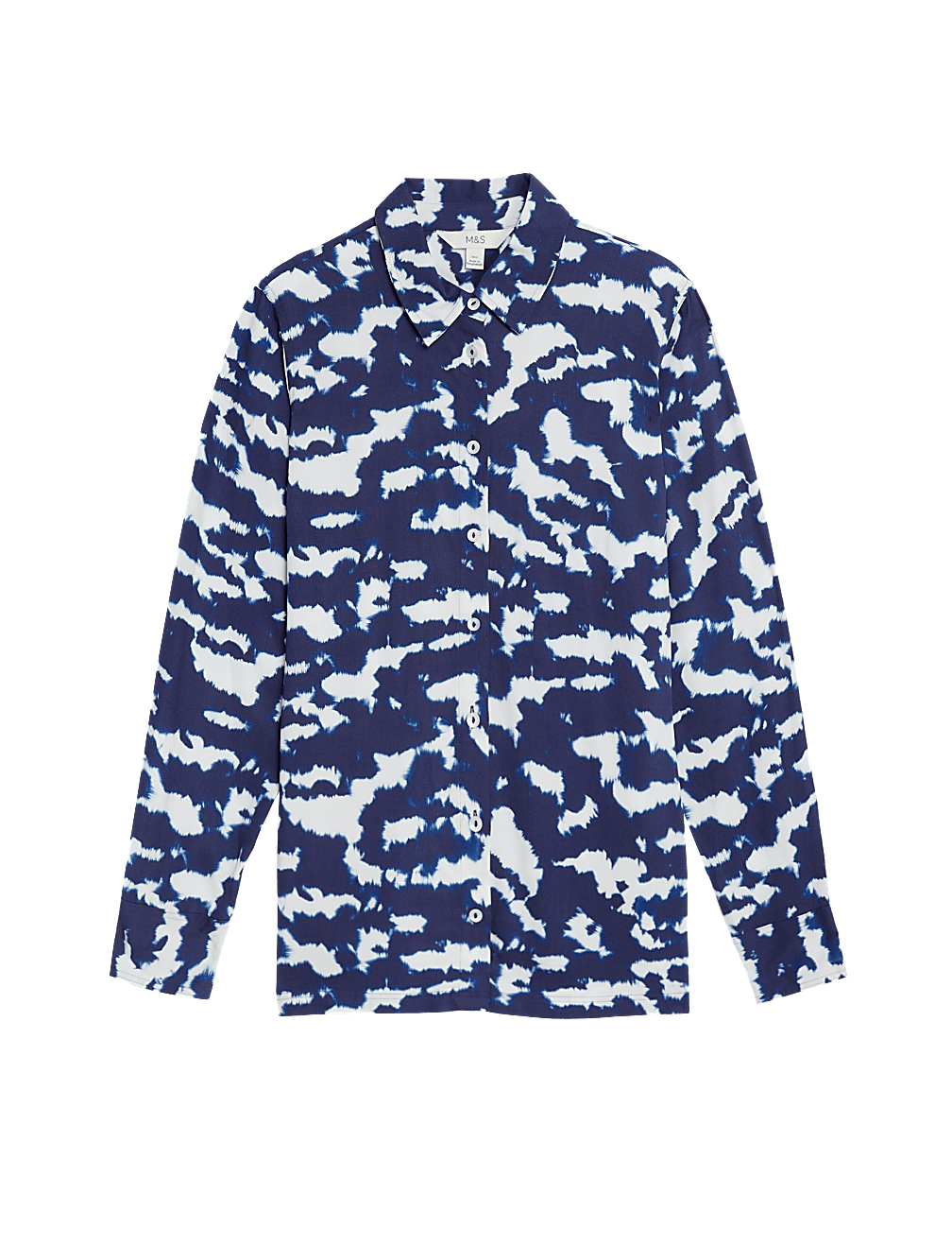 Printed Collared Button Through Shirt