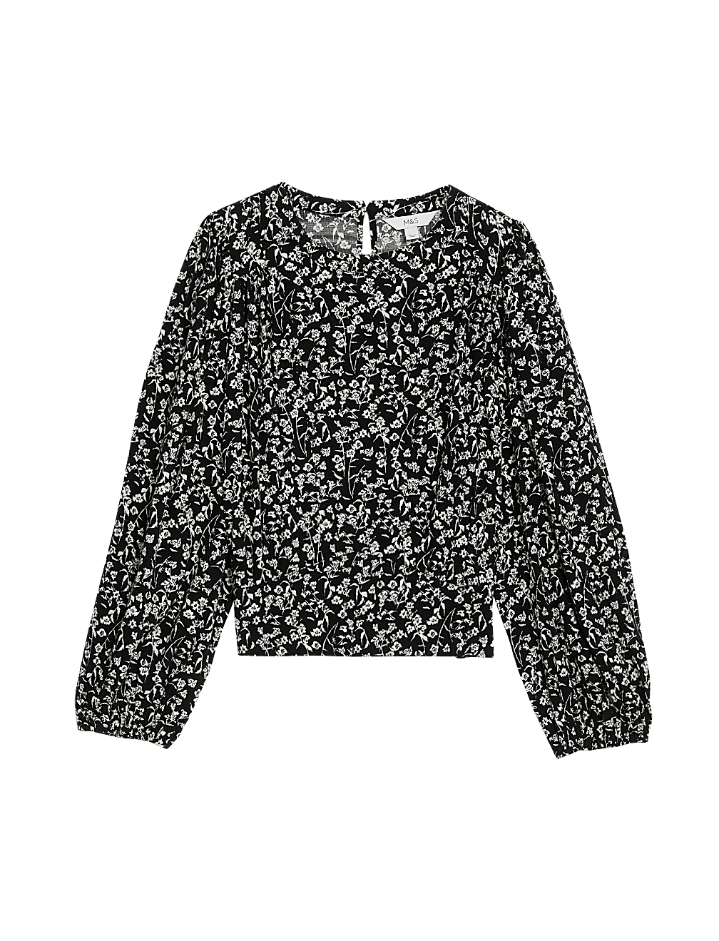 Cotton Blend Floral Blouse