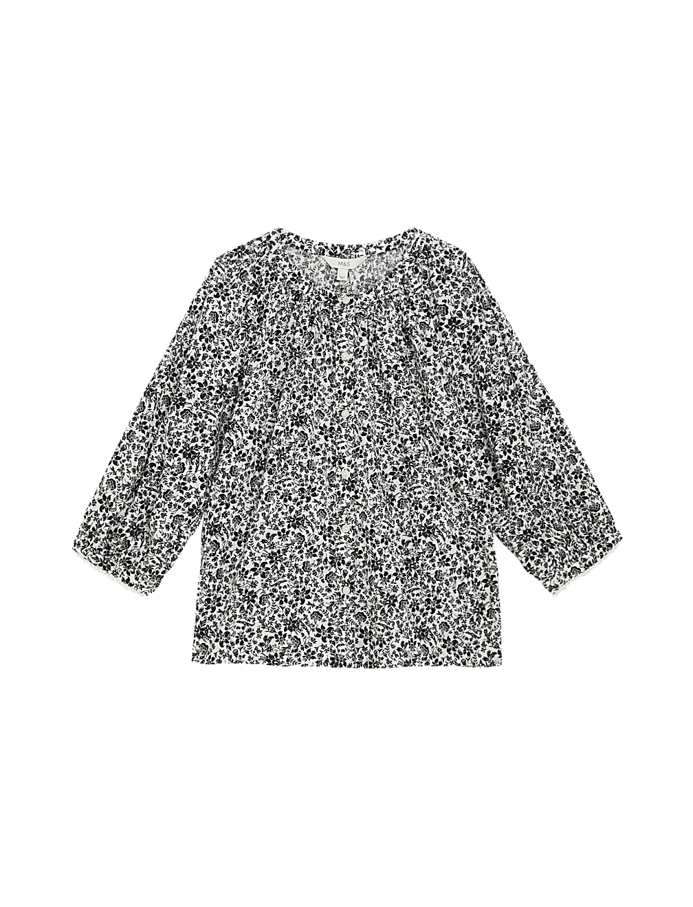 Pure Cotton Floral Blouse