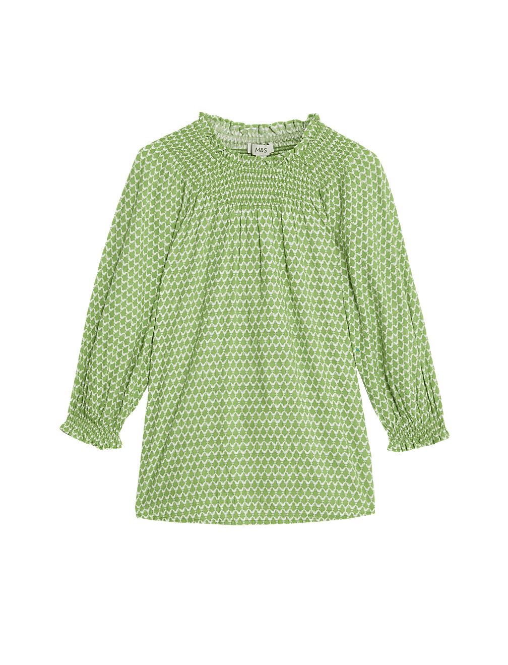 Cotton Blend Printed Blouse