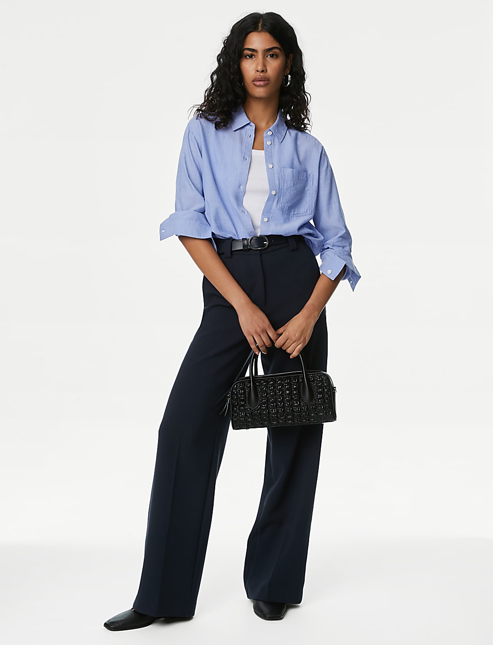 Pure Cotton Collared Shirt