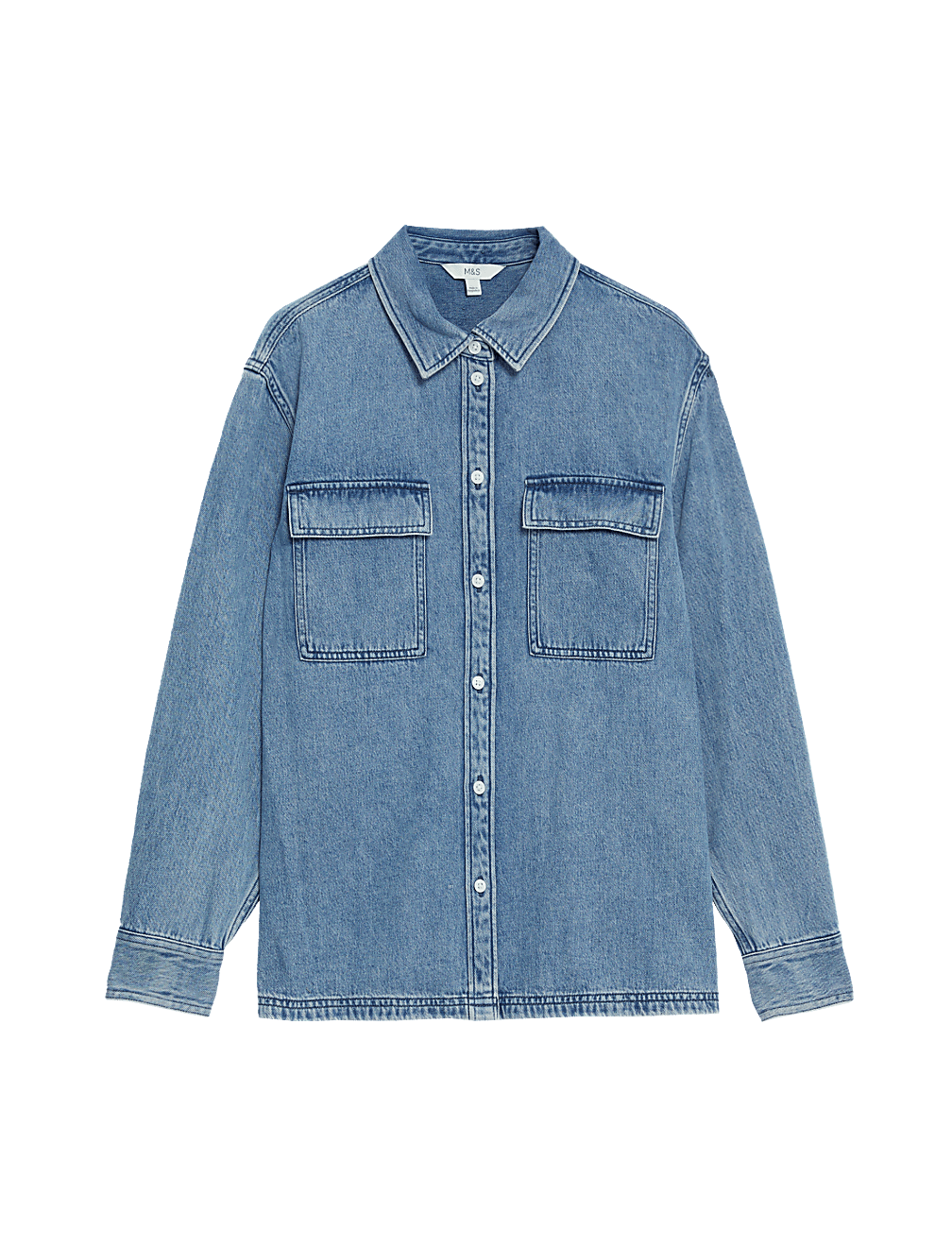 Cotton Rich Denim Utility Shirt