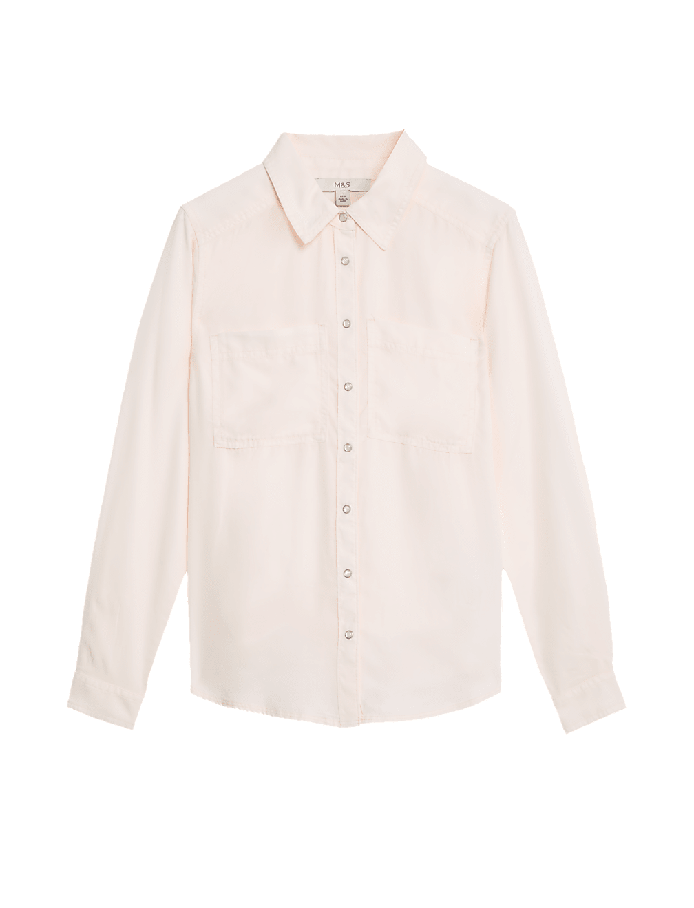 Pure Lyocell Collared Button Through Shirt