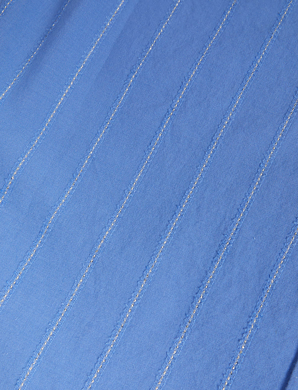 Cotton Rich Sparkly Striped Collared Shirt