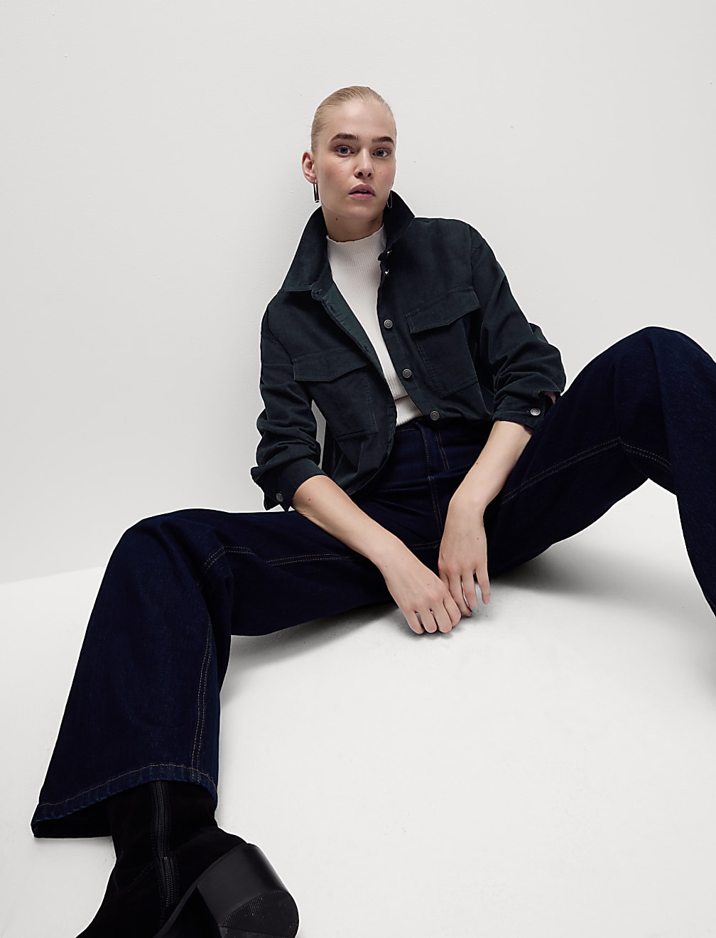 Pure Cotton Cord Textured Shirt