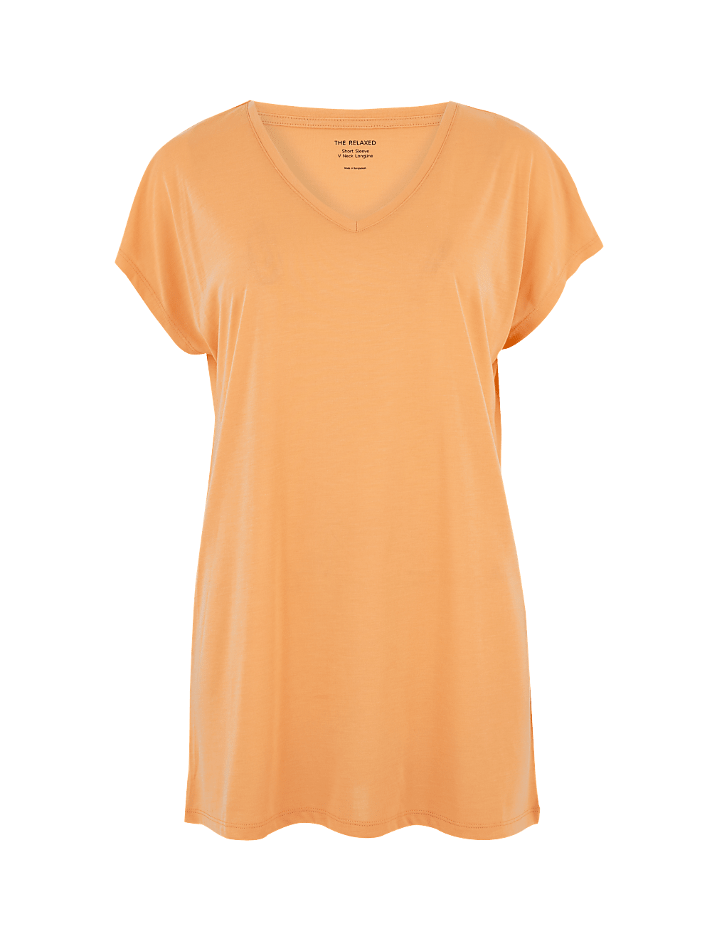 V-Neck Relaxed Longline T-Shirt