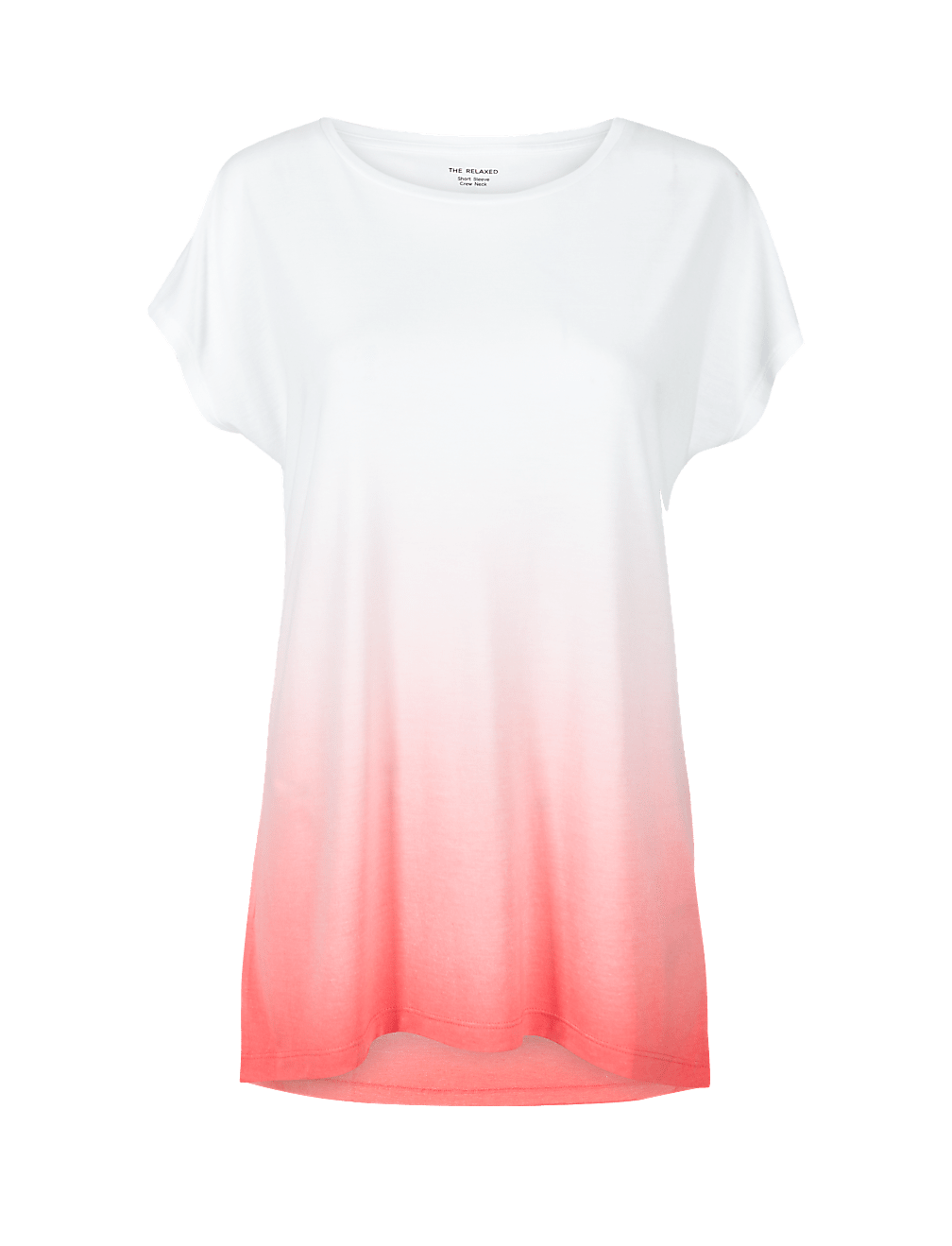 Relaxed Fit Longline Dip Dye T-Shirt