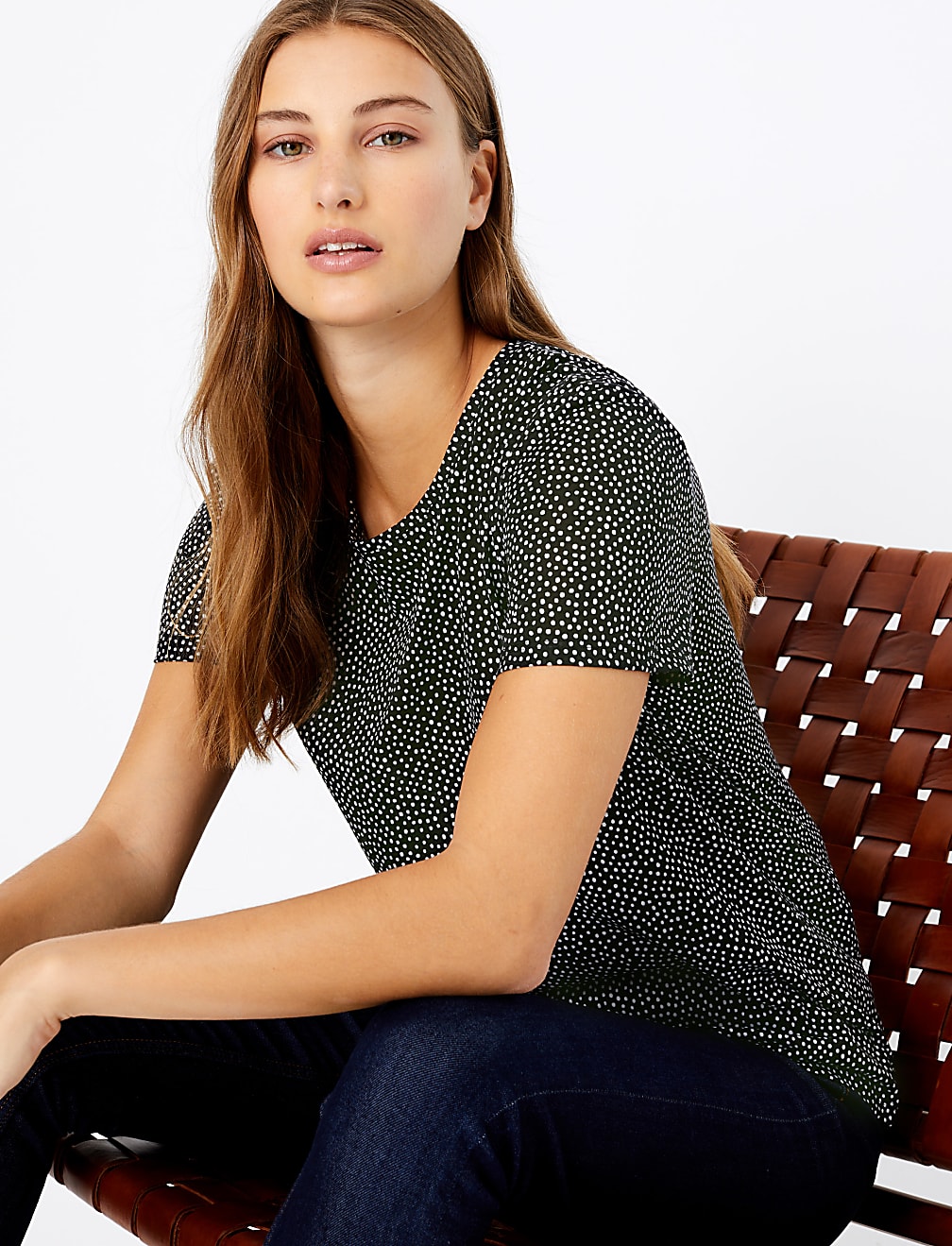 Polka Dot Relaxed Fit T-Shirt
