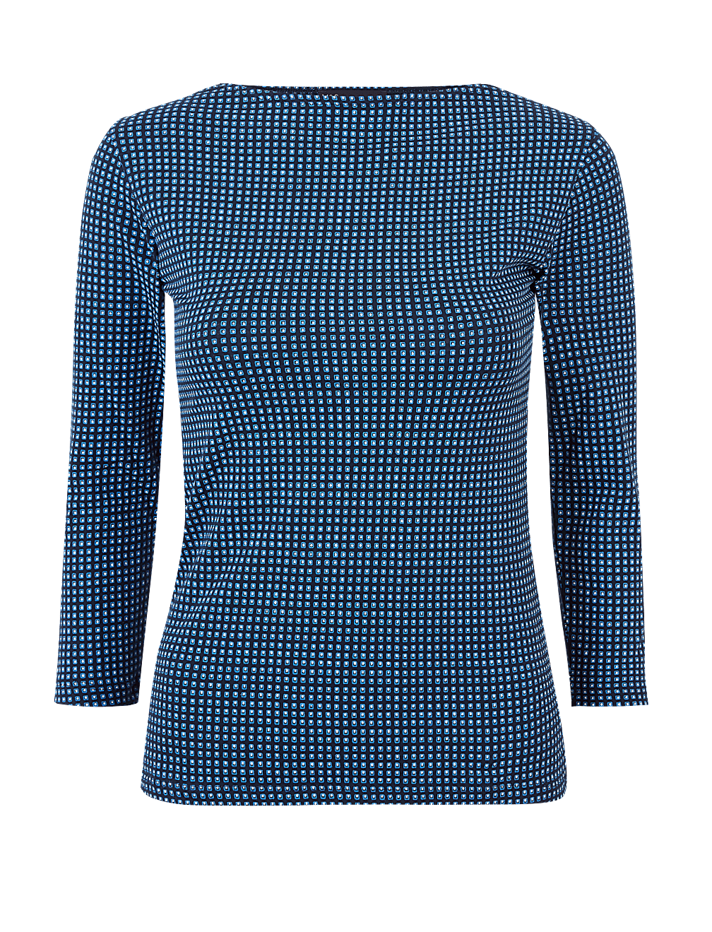Cotton Rich Fitted Tile Print T-Shirt