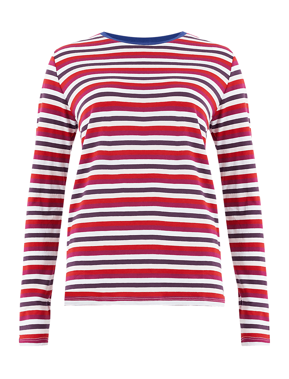 Pure Cotton Striped Straight Fit T-Shirt