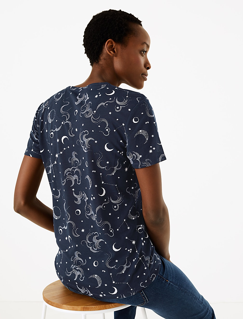 Constellation Print Relaxed Fit T-Shirt