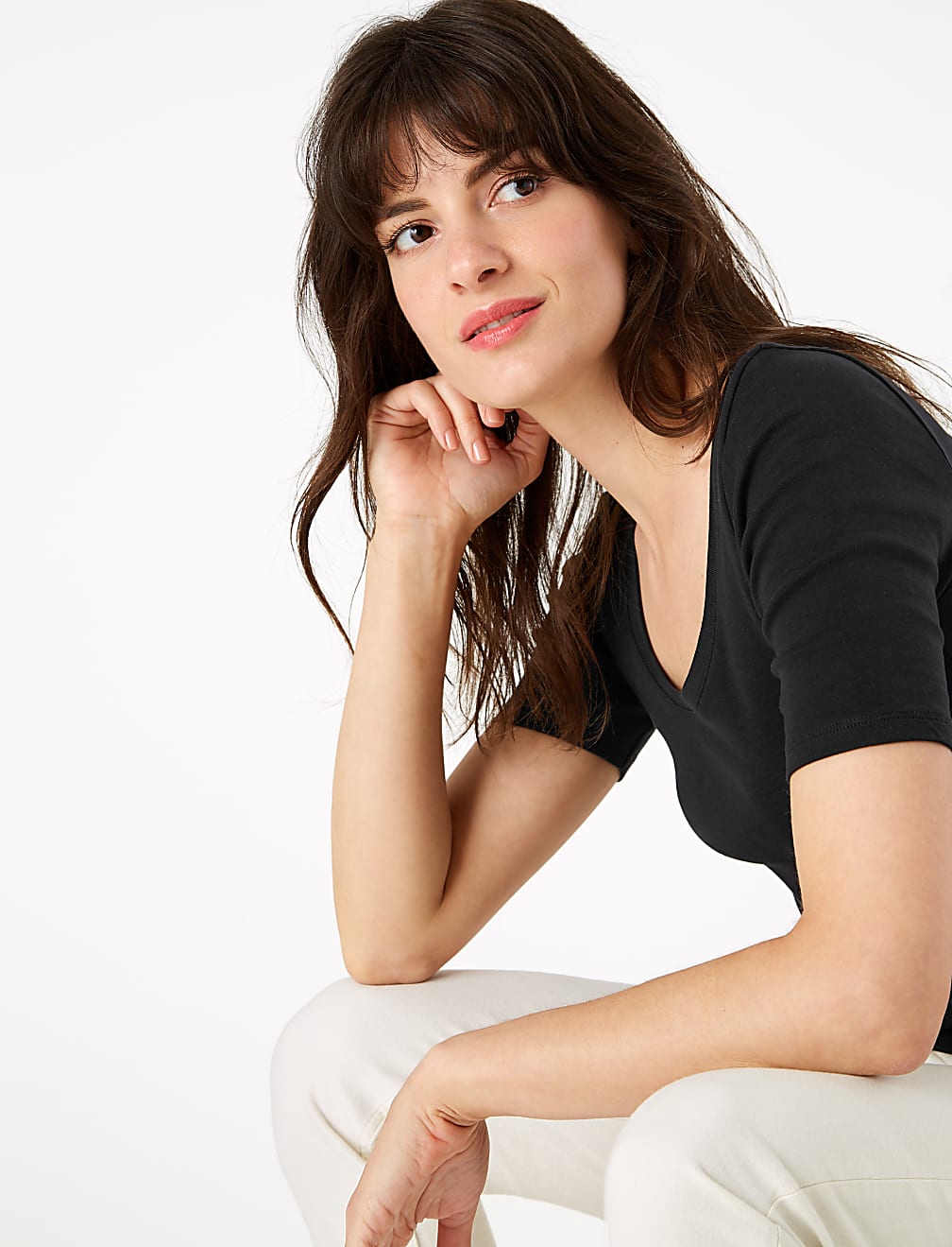 Pure Cotton Scoop Neck Regular Fit T-Shirt