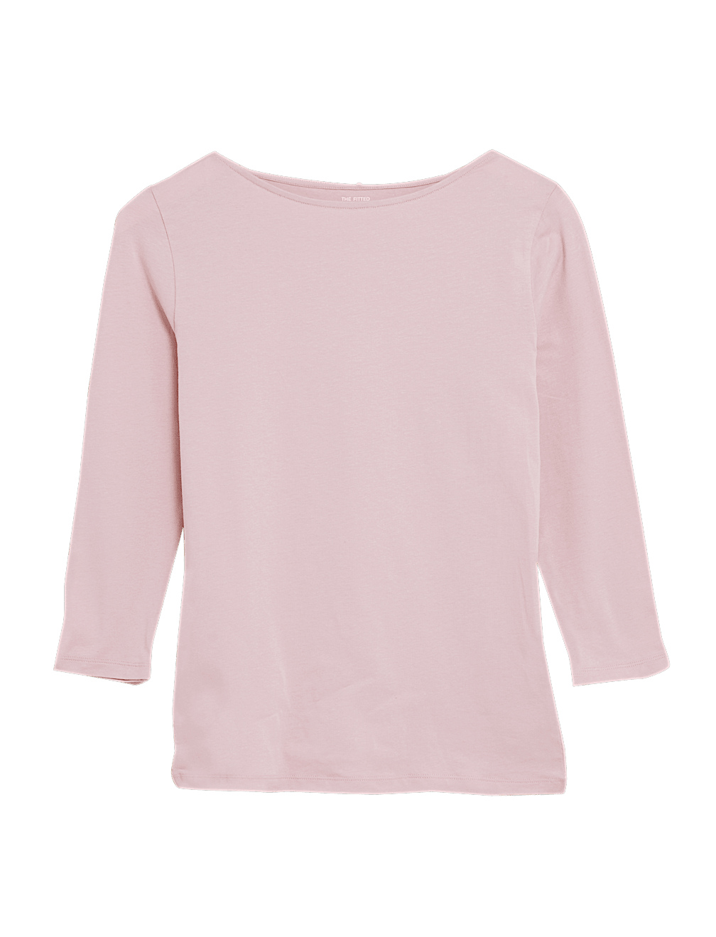 Cotton Rich Slim fit 3/4 Sleeve Top