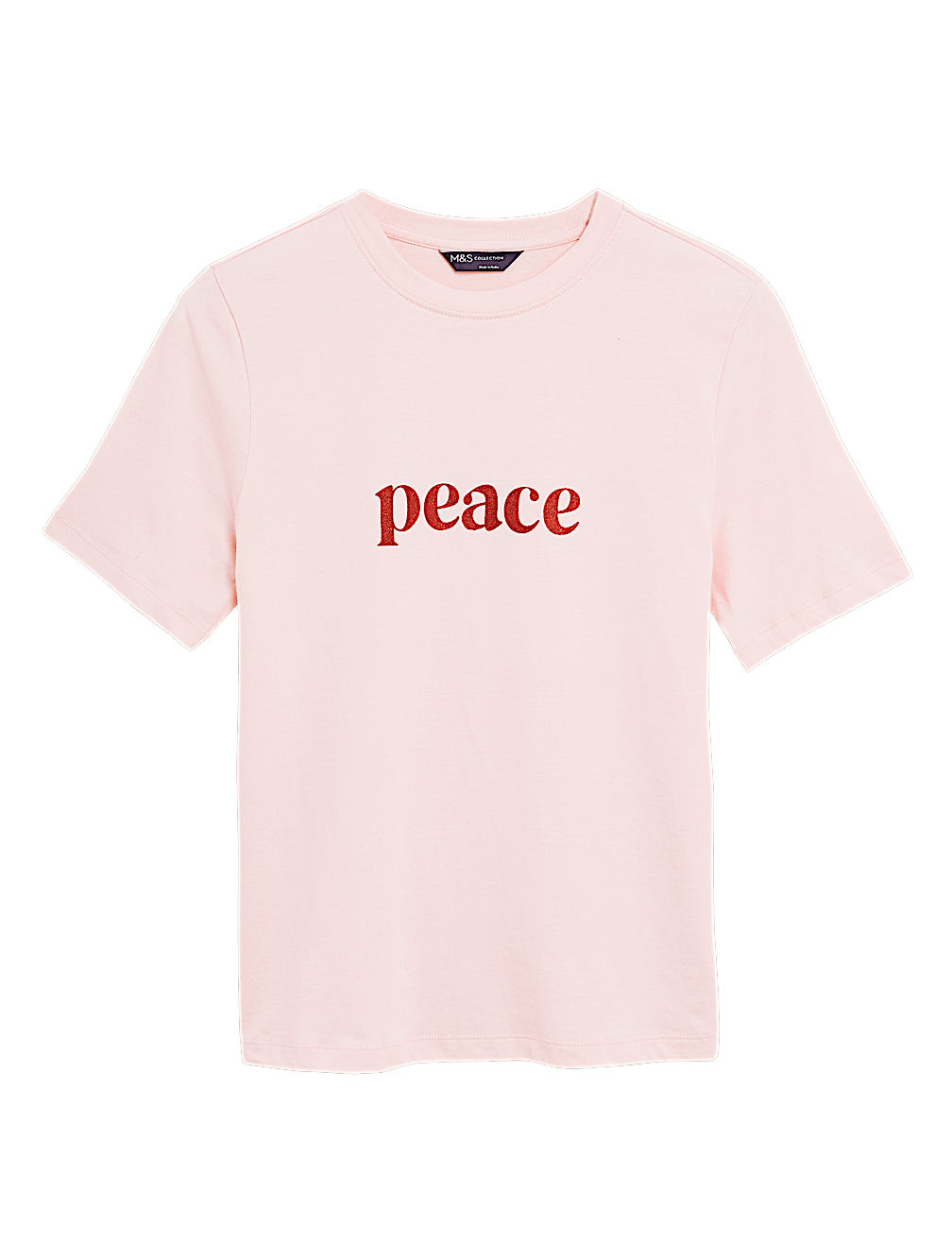 Pure Cotton Slogan T-Shirt