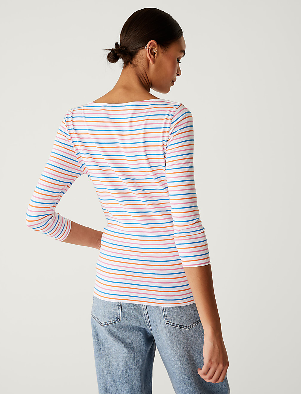 Cotton Rich Striped Slim Fit T-Shirt