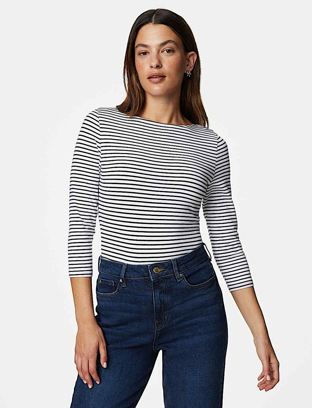 Cotton Rich Striped Slim Fit T-Shirt