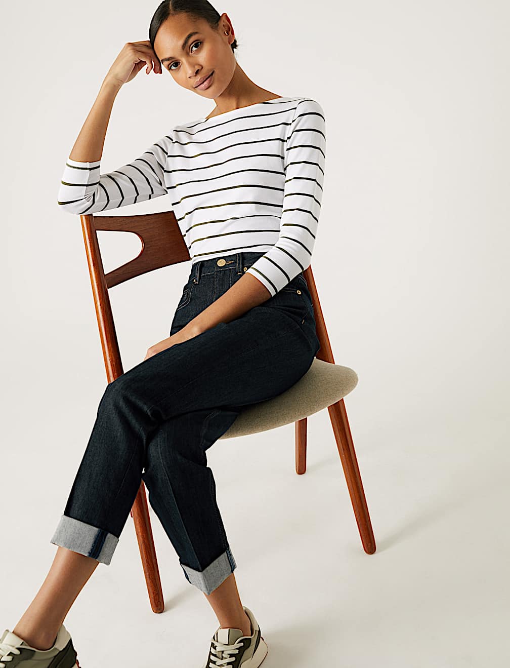 Cotton Rich Striped Slim Fit T-Shirt