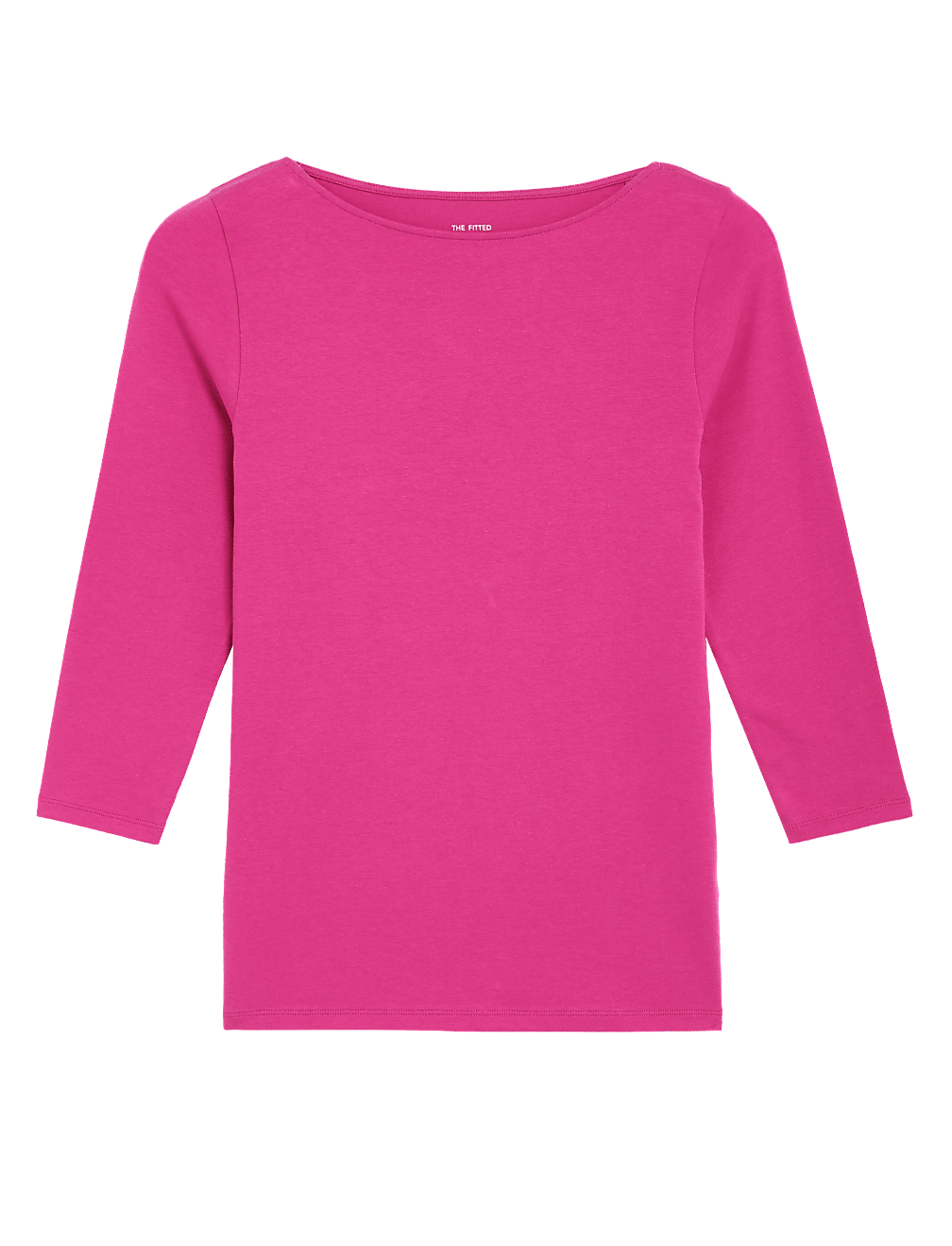 Cotton Rich Slim Fit 3/4 Sleeve T-Shirt