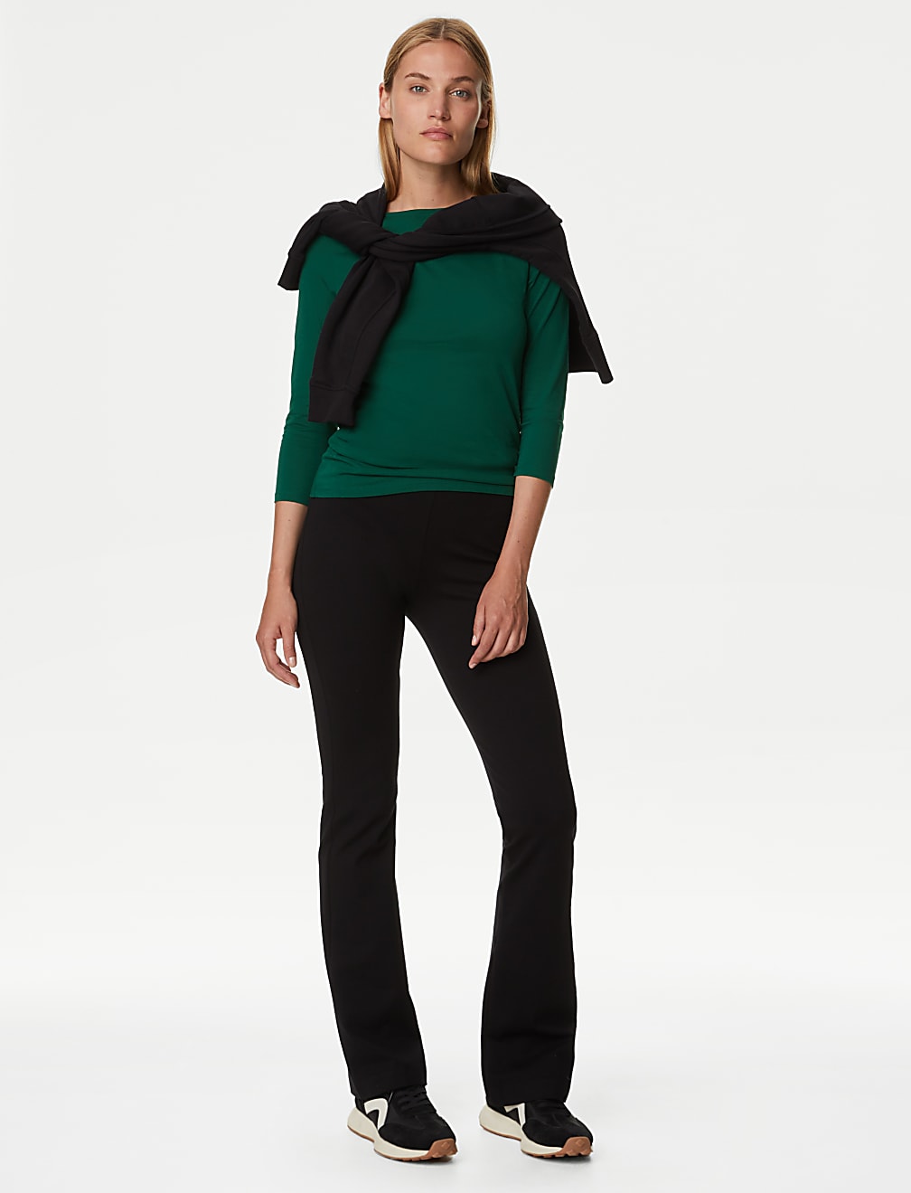 Cotton Rich Slim Fit 3/4 Sleeve T-Shirt