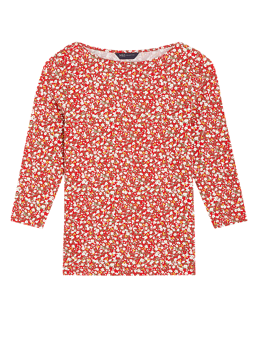 Cotton Rich Printed Slim Fit Top