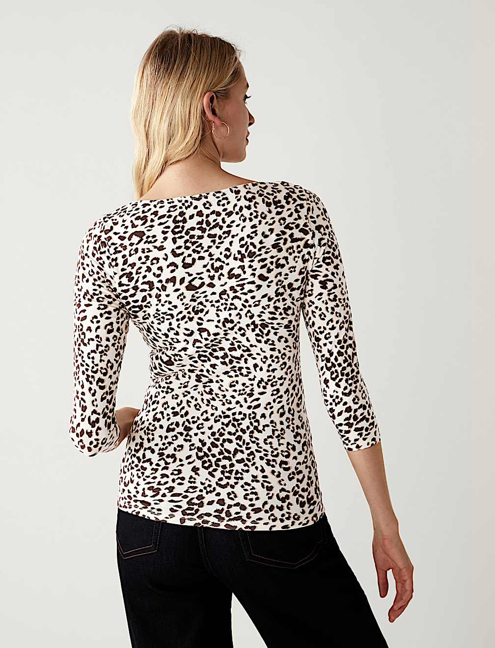 Cotton Rich Printed Slim Fit Top