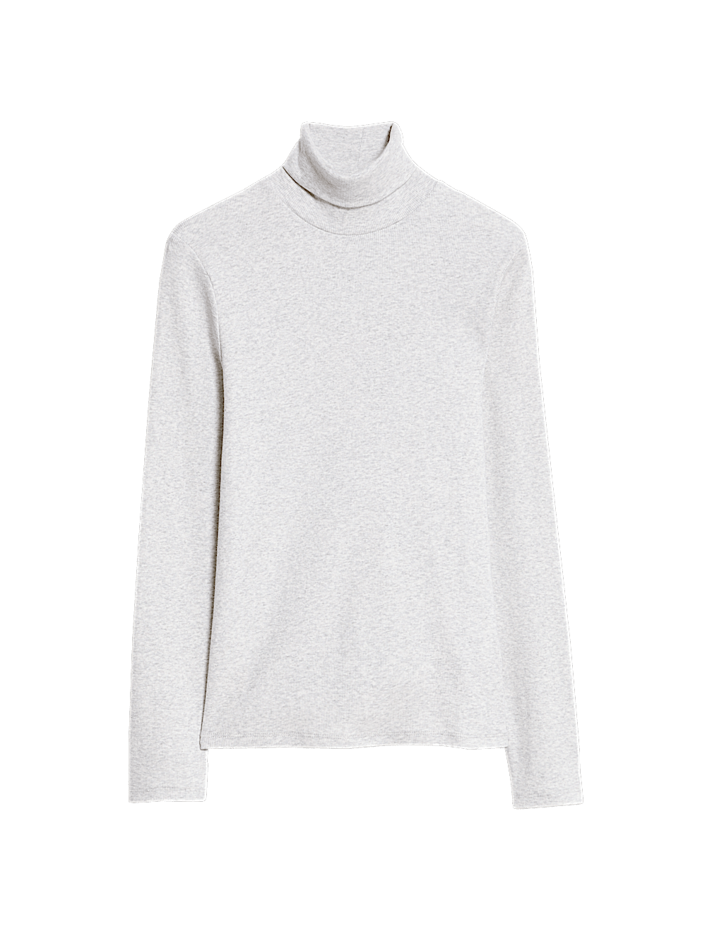 Cotton Rich Ribbed Funnel Neck Top