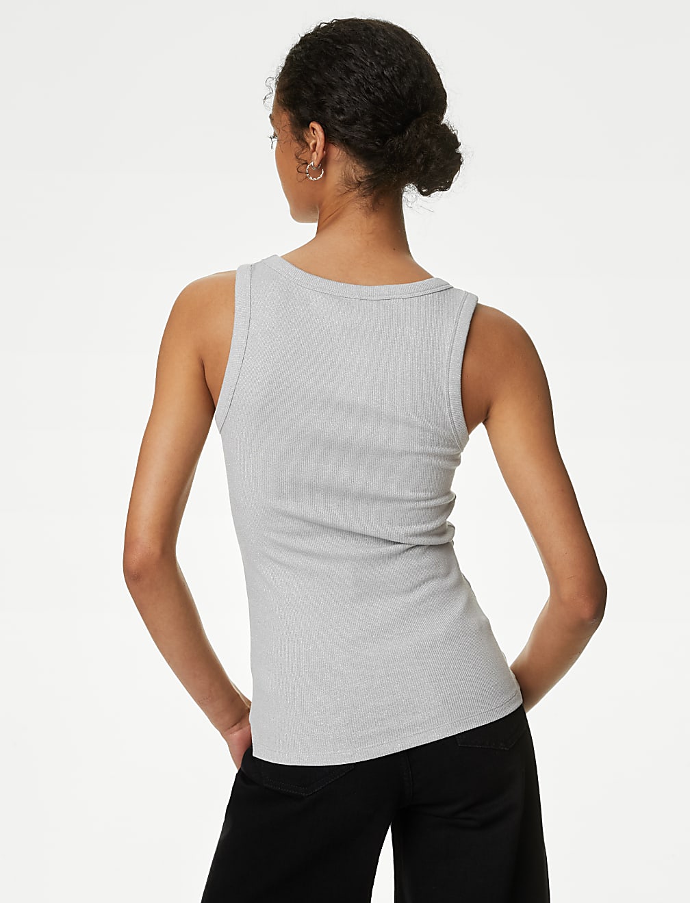Sparkly Cotton Rich Ribbed Vest