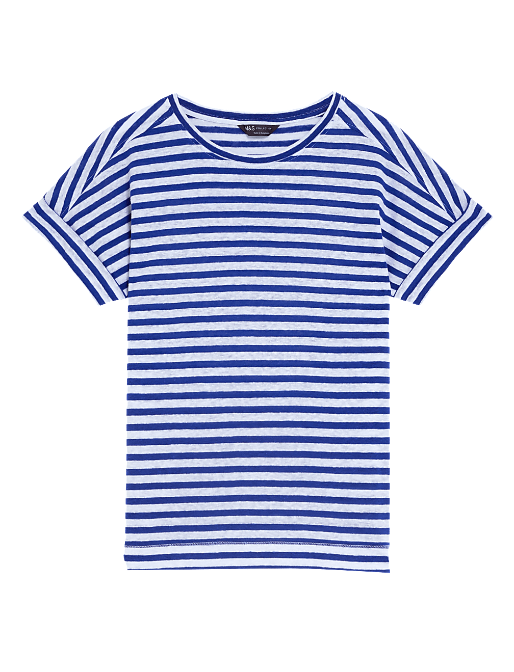 Linen Rich Striped T-Shirt
