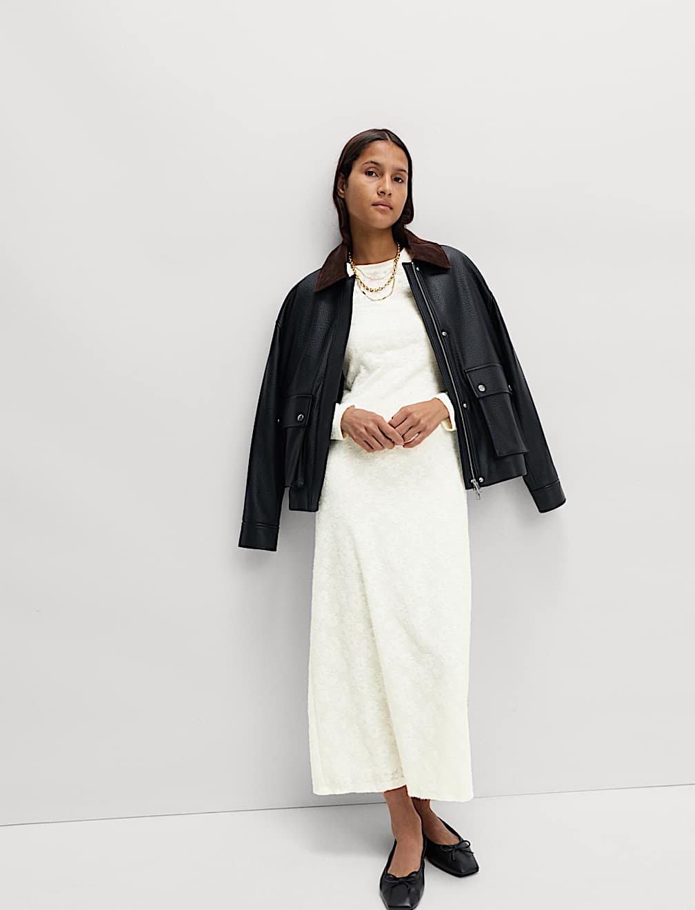 Jersey Lace Maxi Dress