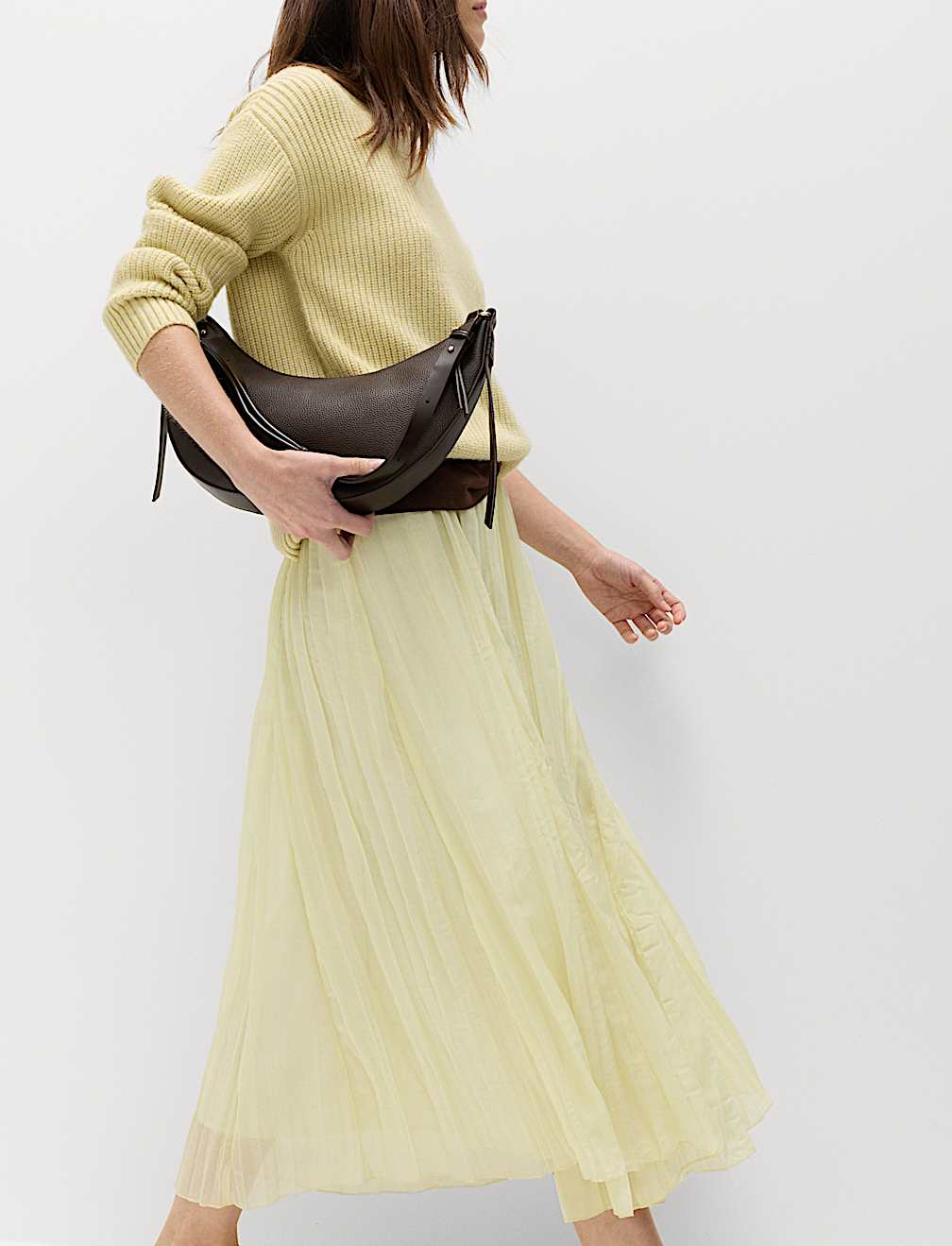 Textured Midaxi Circle Skirt