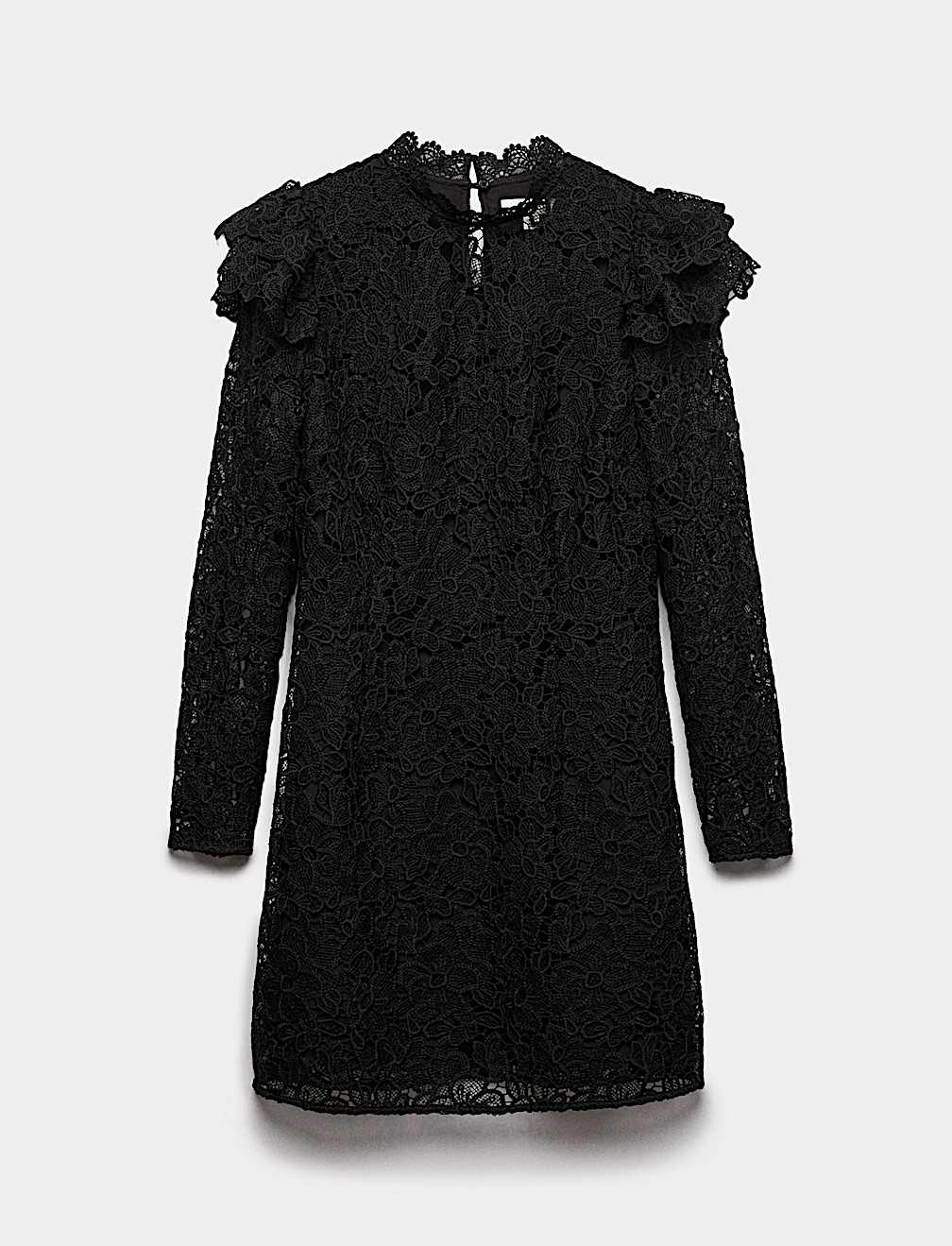 Lace High Neck Mini Column Dress