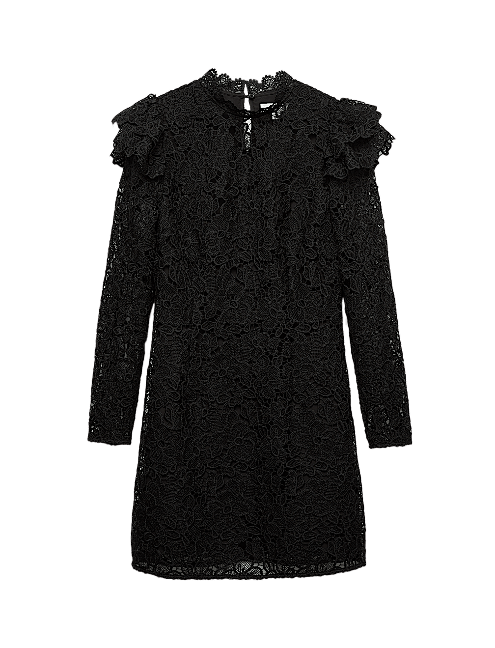 Lace High Neck Mini Column Dress