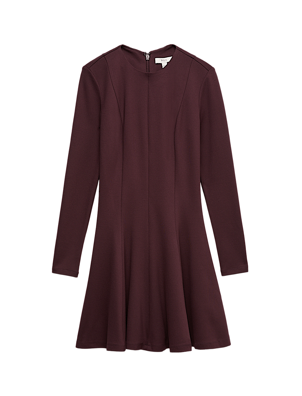 Jersey Crew Neck Mini Skater Dress