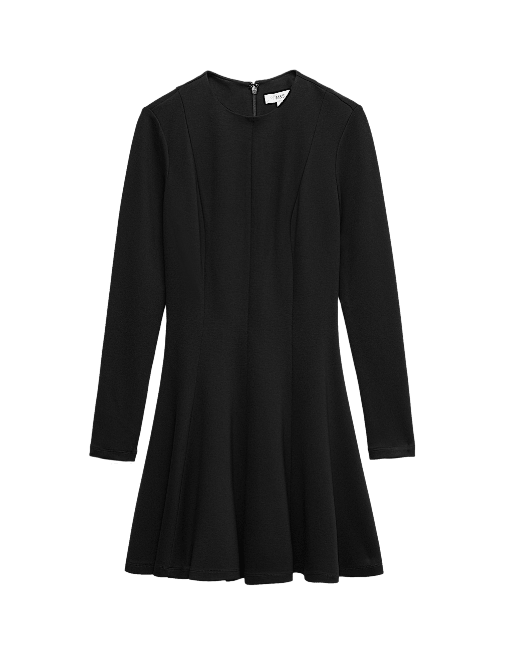 Jersey Crew Neck Mini Skater Dress