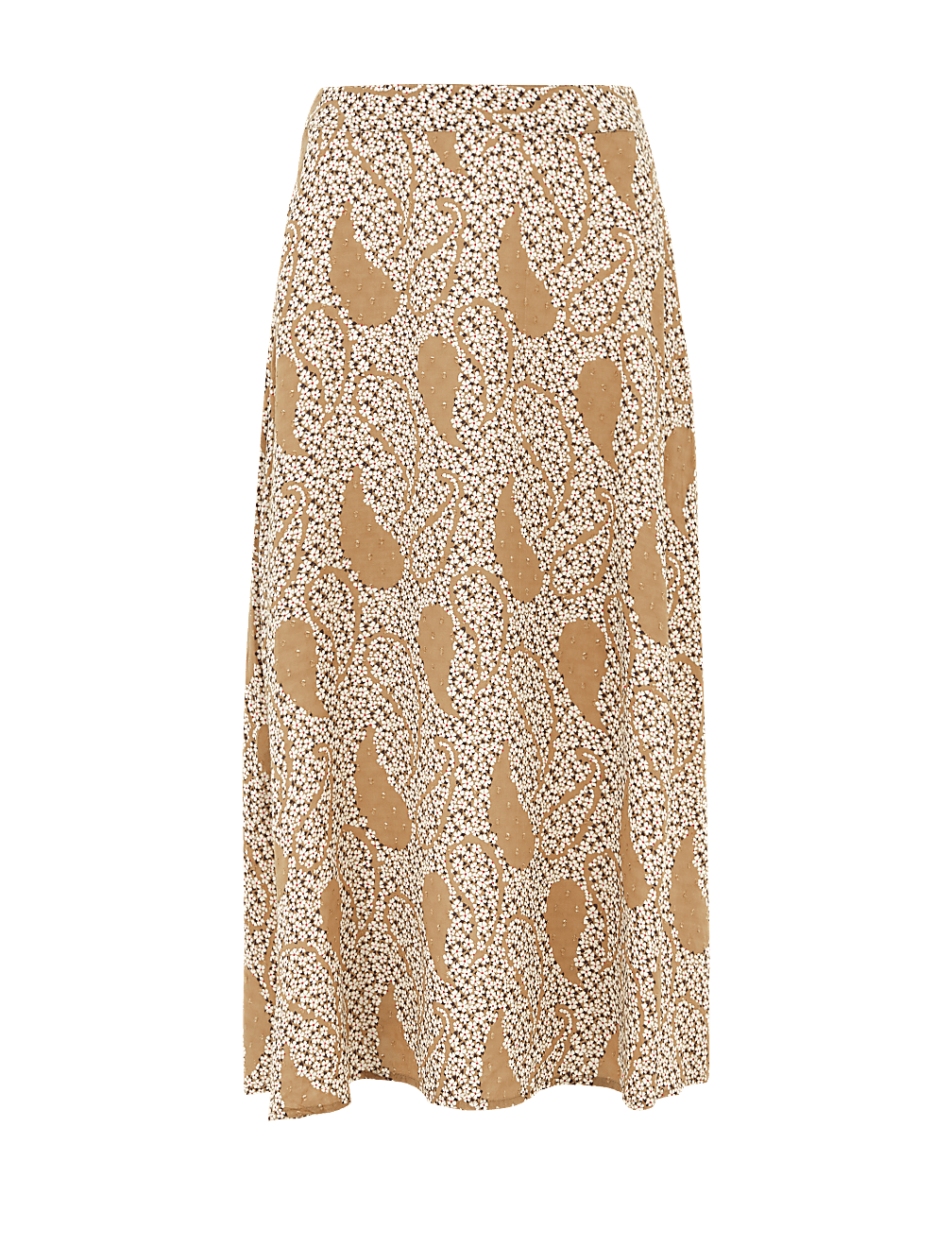 Floral Midi A-Line Skirt