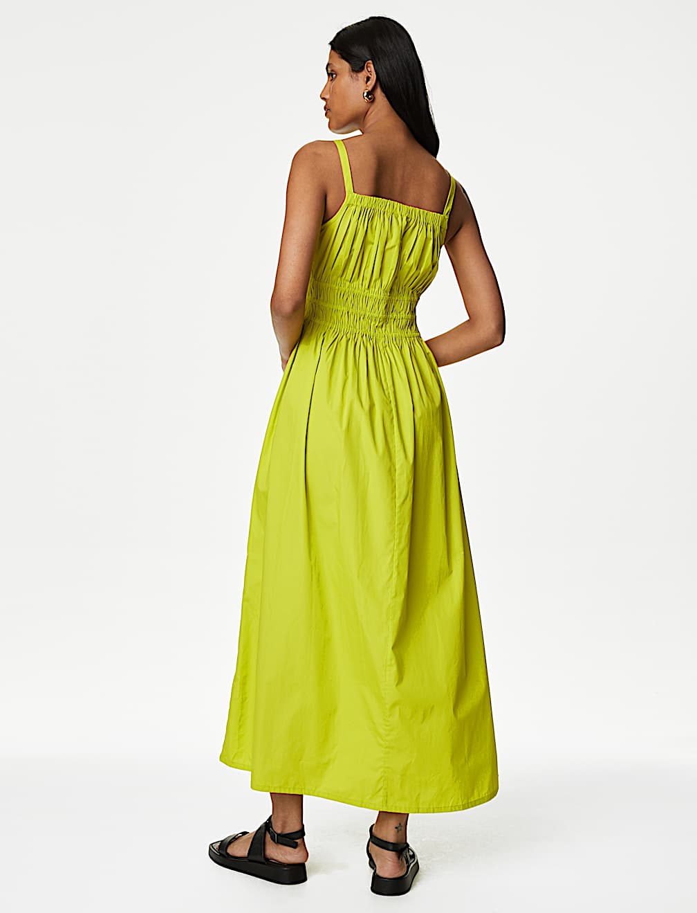 Smocked Strappy Midaxi Dress