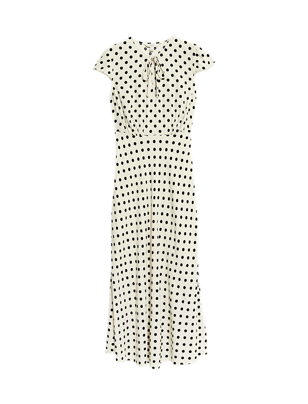 Floral Tie Neck Midaxi Tea Dress