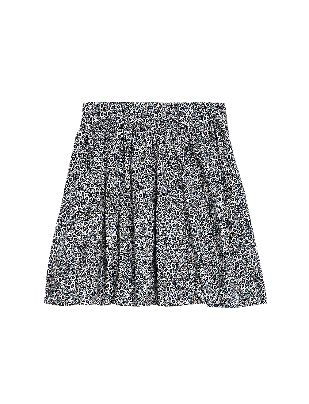 Pure Cotton Floral Mini Tiered Skirt