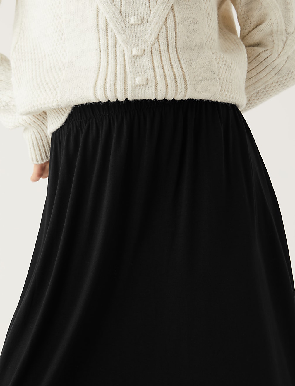Jersey Midi Circle Skirt