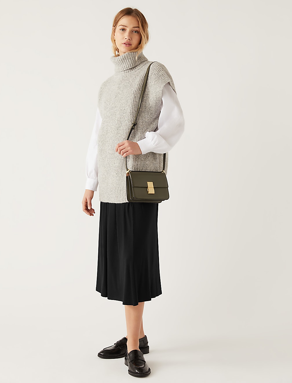Jersey Midi Circle Skirt