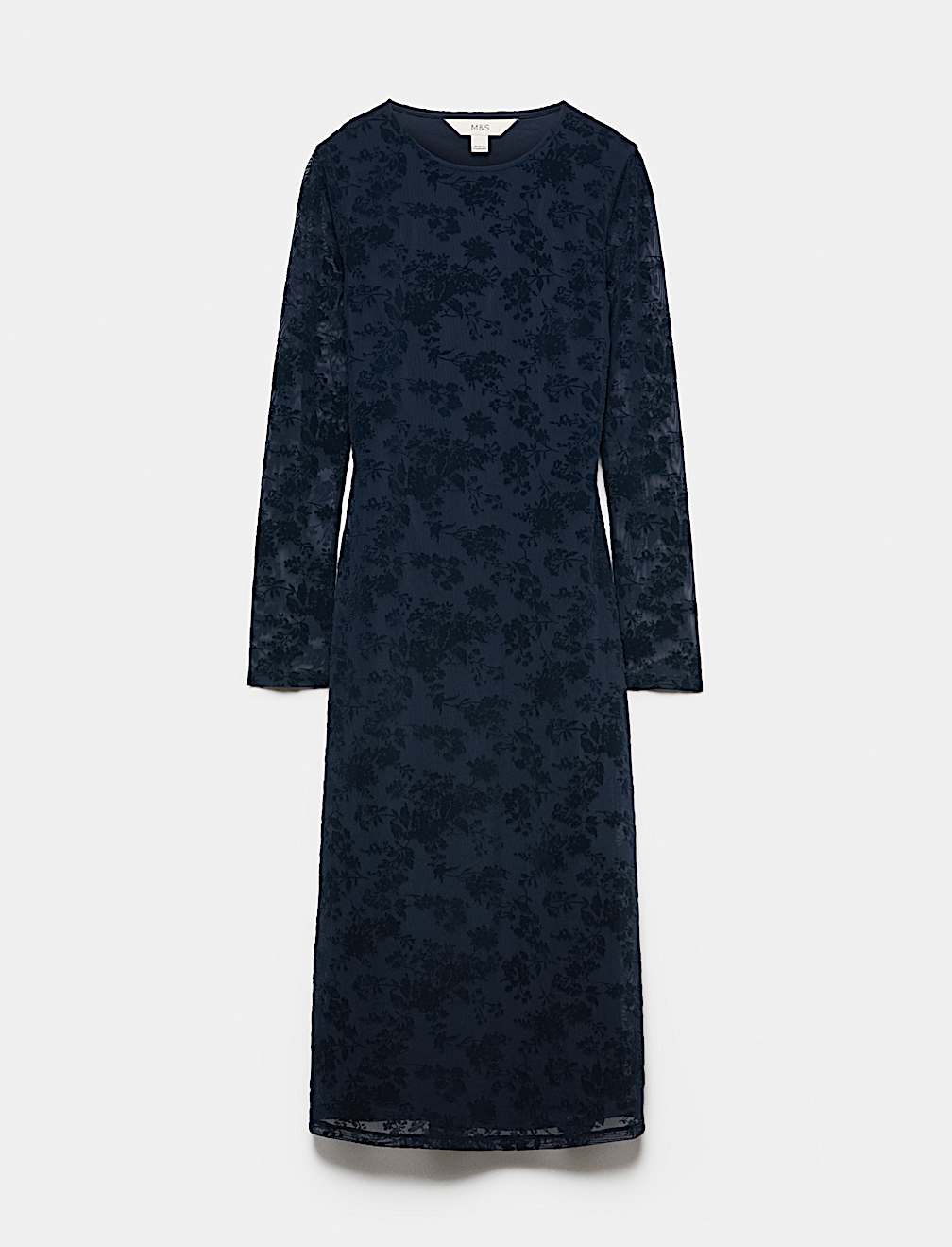 Jersey Flora Flockedl Midaxi Column Dress